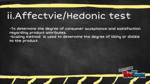 Type of sensory evaluation test