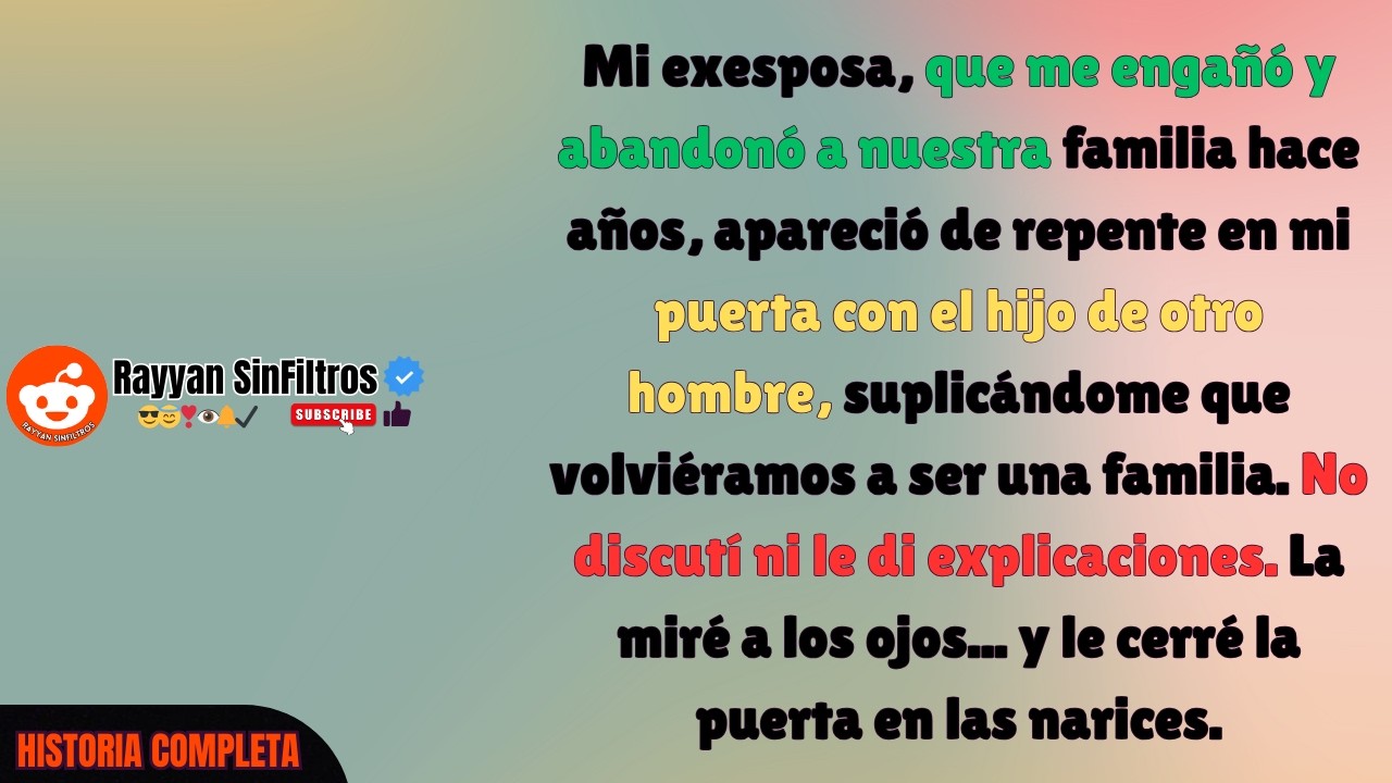 Mi exesposa, que nos engañó y abandonó hace años, apareció en mi puerta con el hijo de otro hombre…