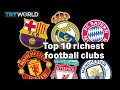 The world's top 10 richest football clubs, from 2007 to 2021 image