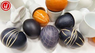 Dyeing Easter Eggs: Rubber Bands and Edible Colors