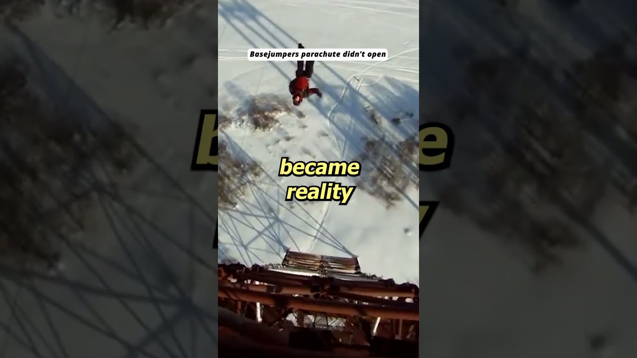 A Basejumpers Worst Nightmare Basejumper Skydive Parachute Fail Failure