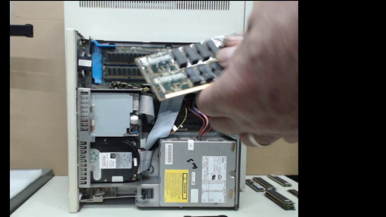 IBM PS/2 Model 55SX and 65SX Planar SIMMs - Opening a 65SX! - YouTube