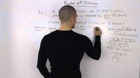 Rate of Change Example 1
