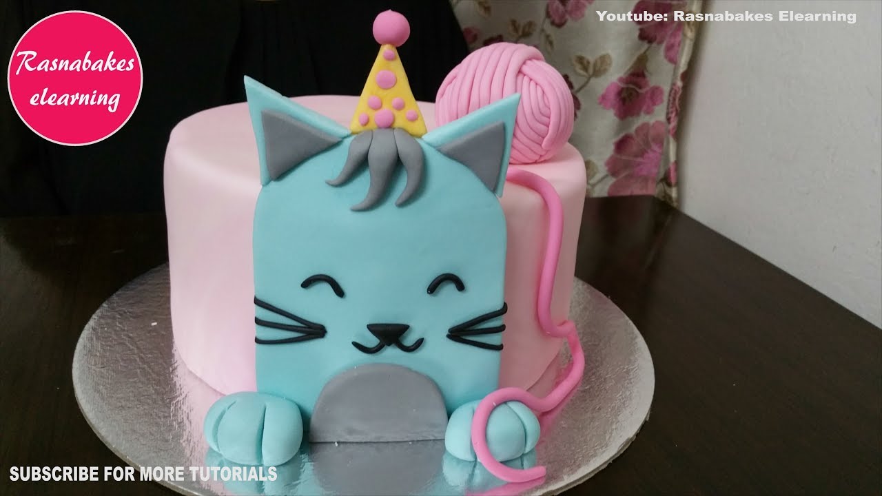 cat kitten birthday cake design ideas decorating tutorial video at ...