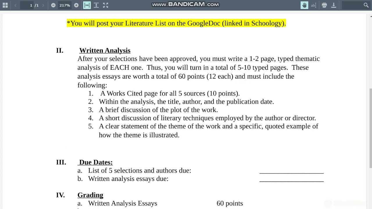 Advanced English 11 Final Project - YouTube