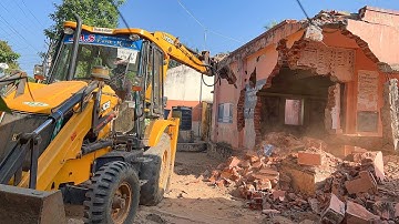 JCB 3DX Xtra Going to Old School Demolished and Crushed in Udangudi | jcb video