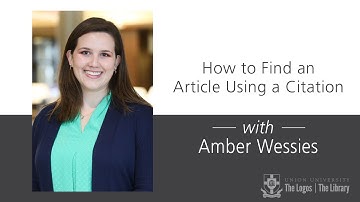 How to Find an Article Using a Citation