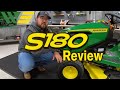 2021 John Deere S180 Riding Lawn Tractor Mower Review and Walkaround