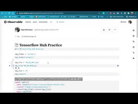 Observable. TensorFlow Hub