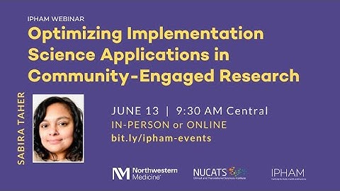 Optimizing Implementation Science Applications in Community-Engaged Research