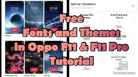 Free Themes and Fonts for Oppo F11 and F11 Pro Tutorial