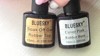 Каучуковый топ и база Bluesky | Стразы | Опалы | 1001manicure