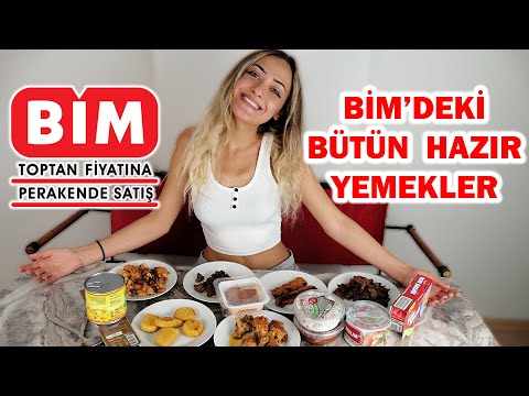 BİM'DE Kİ BÜTÜN HAZIR YİYECEKLERİ YEDİM!-Market Alışverişli Rekor Videosu(+9000 KCAL)