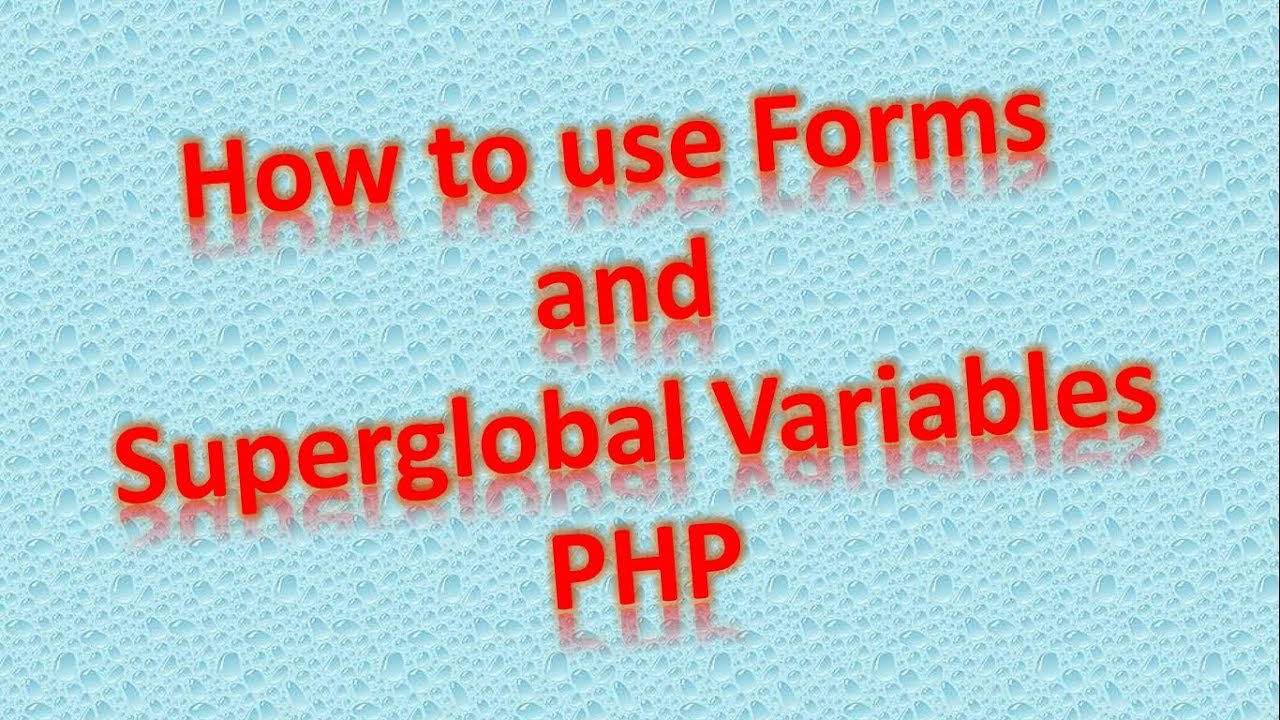 PHP Form Handling and Super Global Variables - YouTube