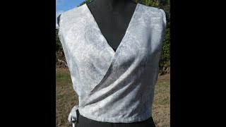 Wrap Top #diy #easy #pattern #simple #stepbystep #top #beginnerfriendly #blouse