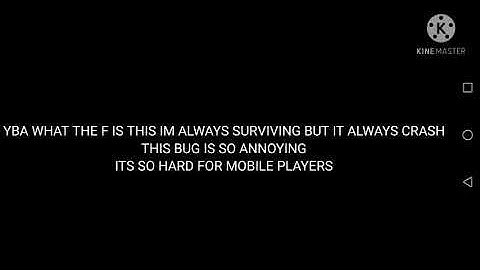 YBA THIS BUG PLS FIX IT