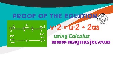 Proof of  v2= u2+ 2as in Bengali Version