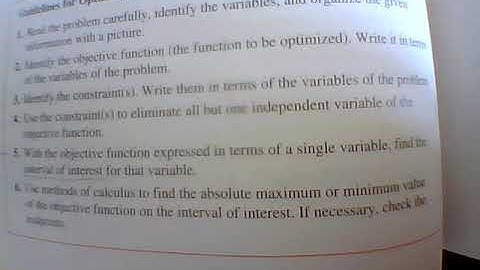 Calculus I Optimization Problems (4 4 notes)