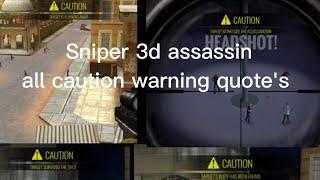 Sniper 3d assassin shoot to kill mobile all warning quote's. caution and danger⚠️⚠️⚠️ #sniper3d screenshot 5