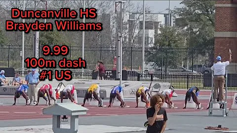 Duncanville HS Brayden Williams 9.99 100m dash at 2025 Bluebonnet Invitational