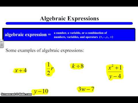 Lesson 1 Variables and Expressions - YouTube