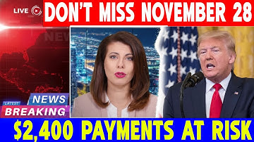 Seniors, Don’t Wait! November 28 Deadline Could Decide Your $2,400 Payments