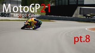 MotoGP 21 | Moto3 Career pt.8 | Fast turns of Sachsenring | 100% Race | Helmet Cam