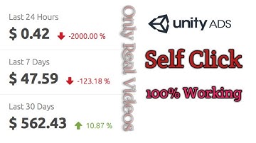 unity ads self click earning proof