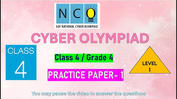 COMPUTER SCIENCE OLYMPIAD CLASS 4 - PRACTICE PAPER 1