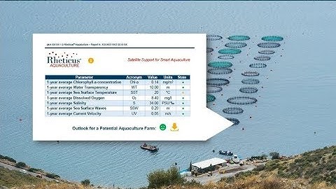 SATELLITE MONITORING FOR SMART AQUACULTURE - Rheticus® Aquaculture