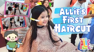 First EVER Haircut at 4 years old! | Toddler Getting Haircut | Best Haircut For Girls| Baby Allie