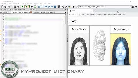 Face Sketch Recognition In PYTHON & HTML (Digital Image Processing)- MyProject Dictionary