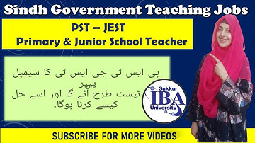 PST & JEST solved sample paper issued by IBA sukkur/ Whole syllabus by IBA