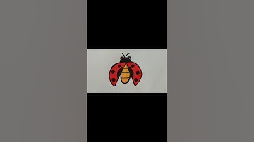 Ladybug painting with A🐞❤️#drawing #art #easydrawing #toddlers #ladybugdrawing #learn