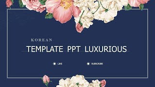 Vintage luxury floral background Korea |Template Powerpoint free download
