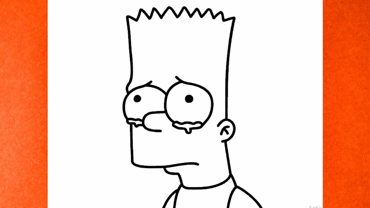 COMO DESENHAR BART SIMPSONS TRISTE - PASSO A PASSO 