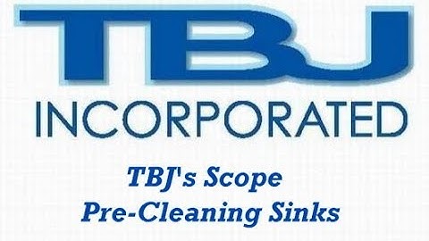 TBJ Scope Pre-Cleaning Sinks
