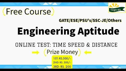 Announcement: Time, Speed, and Distance Online test | Target IES