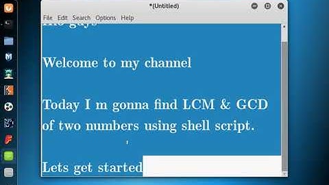 Unix shell script to find LCM and GCD of two numbers