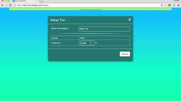 iConnect POS Setup: Tax Settings