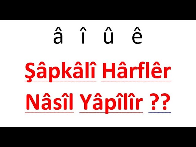 Sapkali Harfler Nasil Yapilir A I U E Hatay 19 Youtube