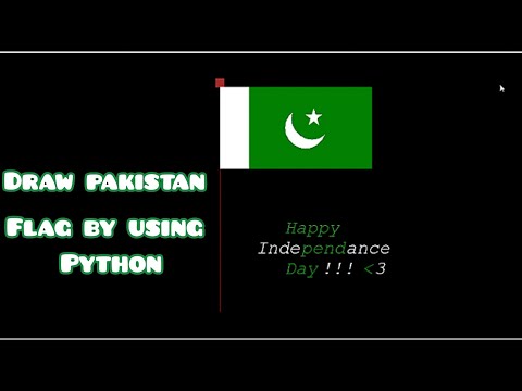 How to draw Pakistan flag by using python code🇵🇰| python coding for ...
