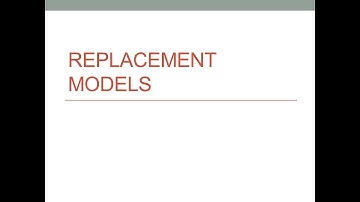 Replacement Models -  Model 1 -  Replacement of items ignoring time value of money