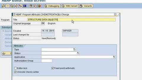 SAP ABAP  Structure data objects, type pools, types - SAP ABAP Free Training Class 2