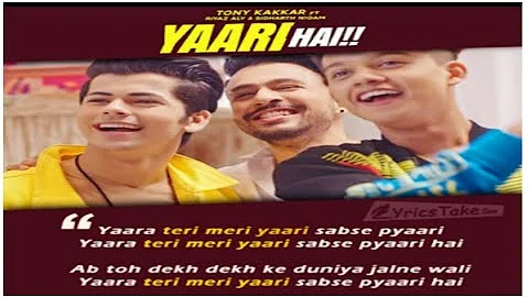 Happy Friendship Day /Yaari hai   Tony Kakkar | Siddharth Nigam | Riyaz Aly | Official Video