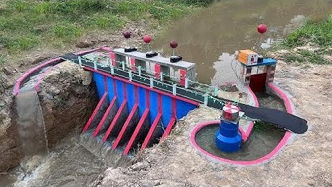 Build Mini Hydroelectric Power On a Small Stream With a Powerful Unit #electrical #hydroelectric