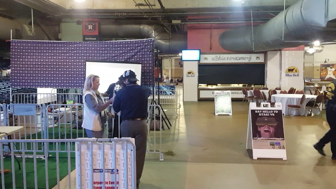 Houston Party Rental Virtual Reality Station at Minute Maid Park