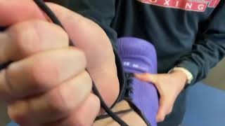 Sweetsciencebox Training: tying lace up gloves