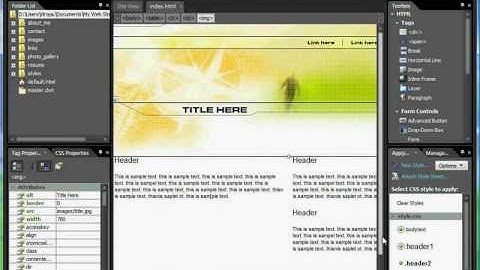 Обзор интерфейса Expression Web 3 (21/28)