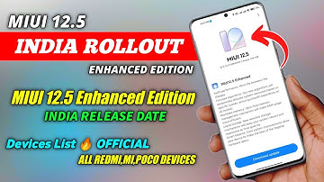 MIUI 12.5 Enhanced Edition India Release Date | MIUI 12.5 Enhanced Edition Update Device List